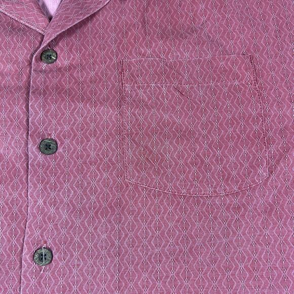 Tommy Bahama Shirt Mens XL Red Silk Geometric Diamond Resort Vacation Tropical - Picture 4 of 9